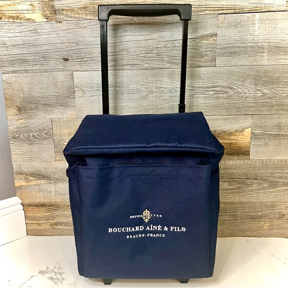 🍷🍾 WINE Tote/Roller/Carry Caddy (Adjustable, On-the-Go); also Champagne - Picture 1 of 16